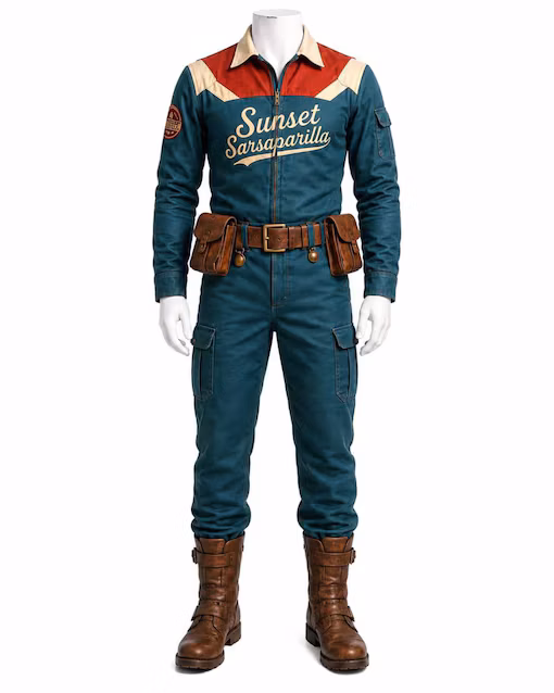 Teal Retro Soda-Rider Jumpsuit