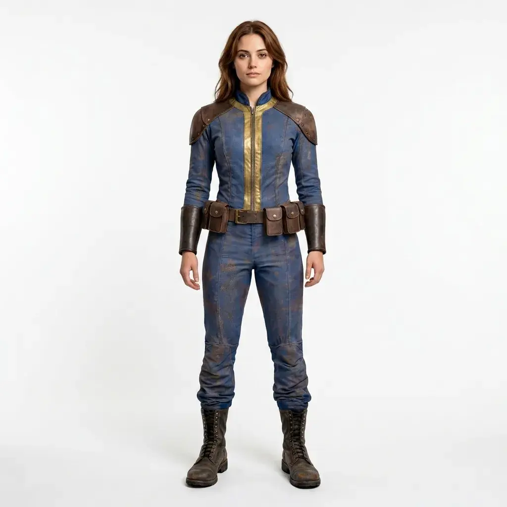 Vault Dweller Jumpsuit Cosplay Costume - Distressed Wasteland Suit