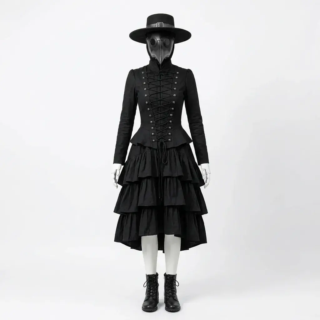 Plague Doctor Costume For Women – Gothic Victorian Steampunk Dress & Mask